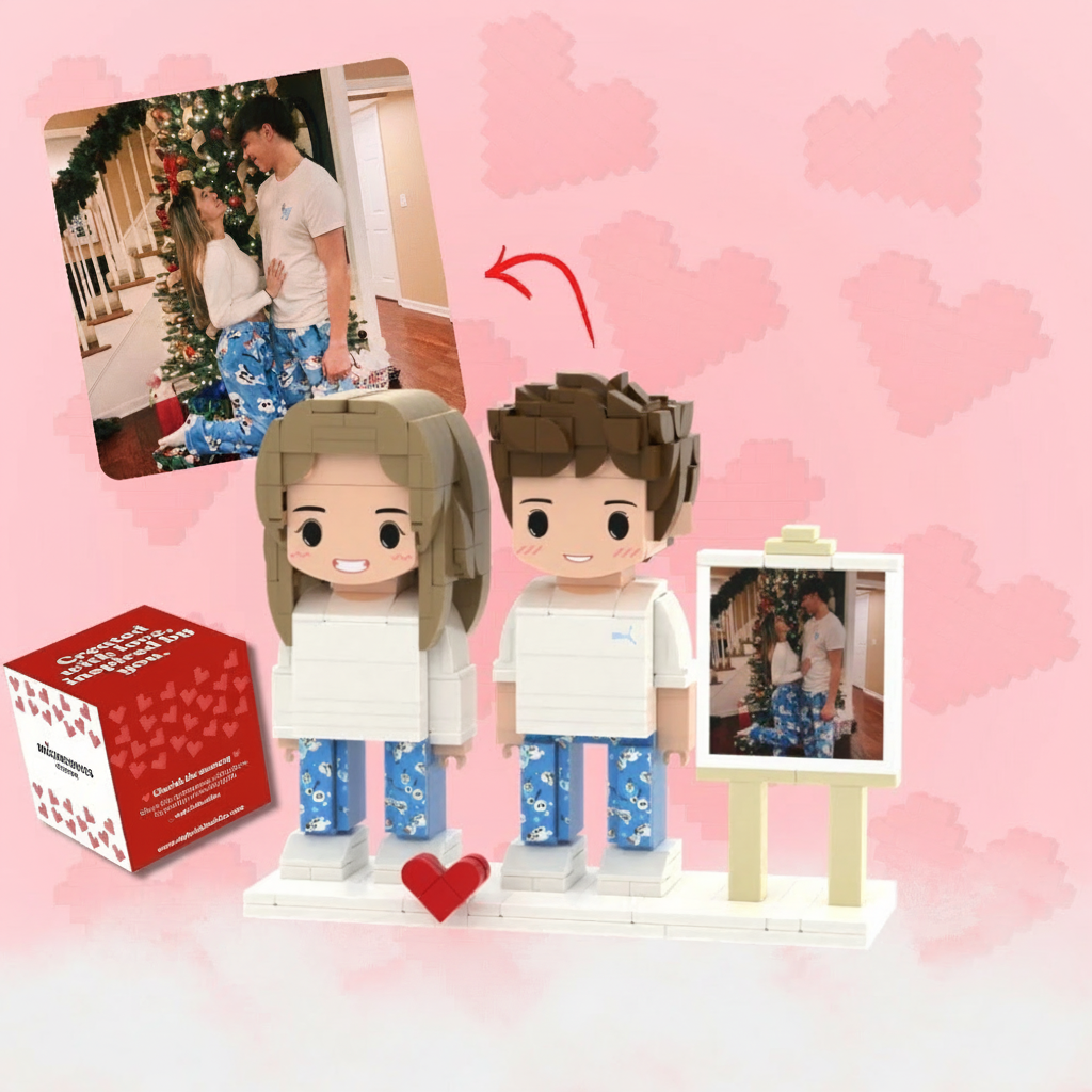 2 People Custom Brick Figures - Couple